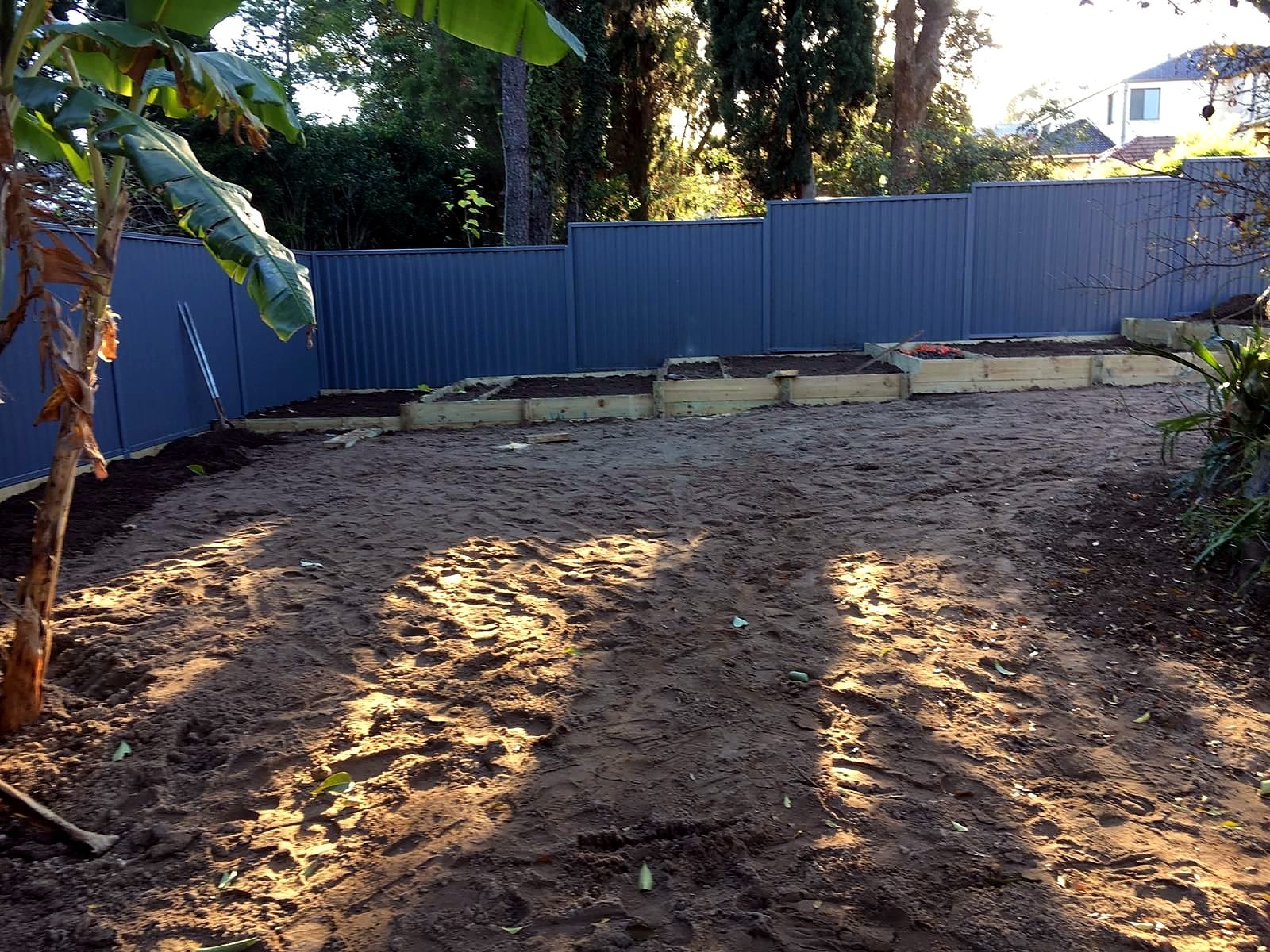 Kellyville backyard before the turf preparation work